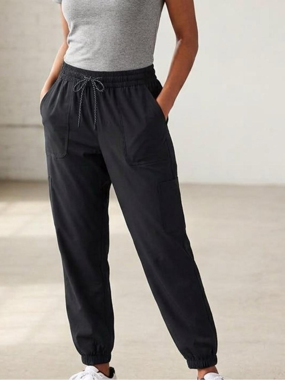 Old Navy Baggy Tech Cargo Jogger Pants Black Jack SZ L